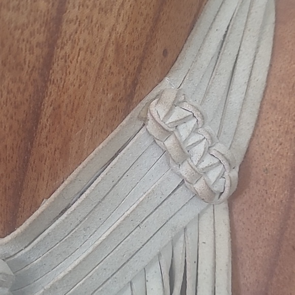 BOHEMIAN FRINGE BEADED NECKLACE WITH GLASS AND RESIN BEADS - Picture 11 of 12